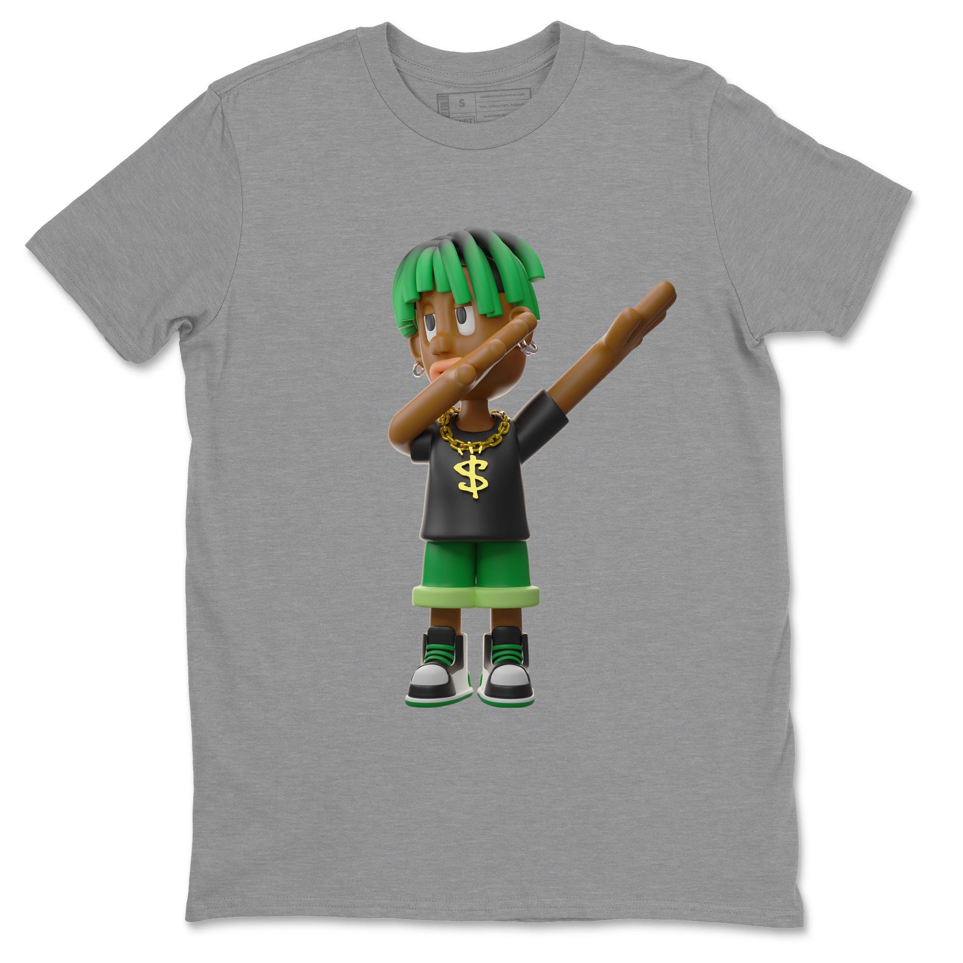 Air Jordan 1 Celtics Sneaker Match Tees Get'em Boy Sneaker Tees AJ1 High OG Lucky Green Sneaker Release Tees Unisex Shirts Heather Grey 2