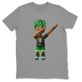 Air Jordan 1 Celtics Sneaker Match Tees Get'em Boy Sneaker Tees AJ1 High OG Lucky Green Sneaker Release Tees Unisex Shirts Heather Grey 2