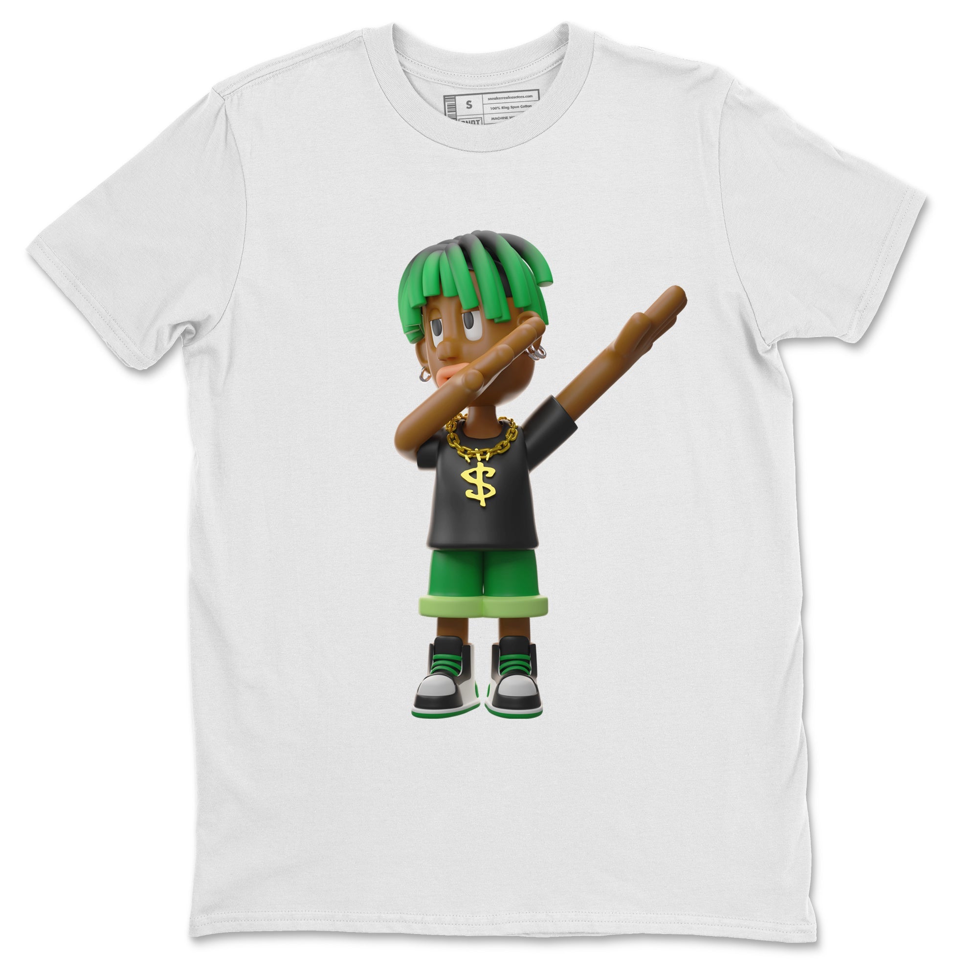 Air Jordan 1 Celtics Sneaker Match Tees Get'em Boy Sneaker Tees AJ1 High OG Lucky Green Sneaker Release Tees Unisex Shirts White 2