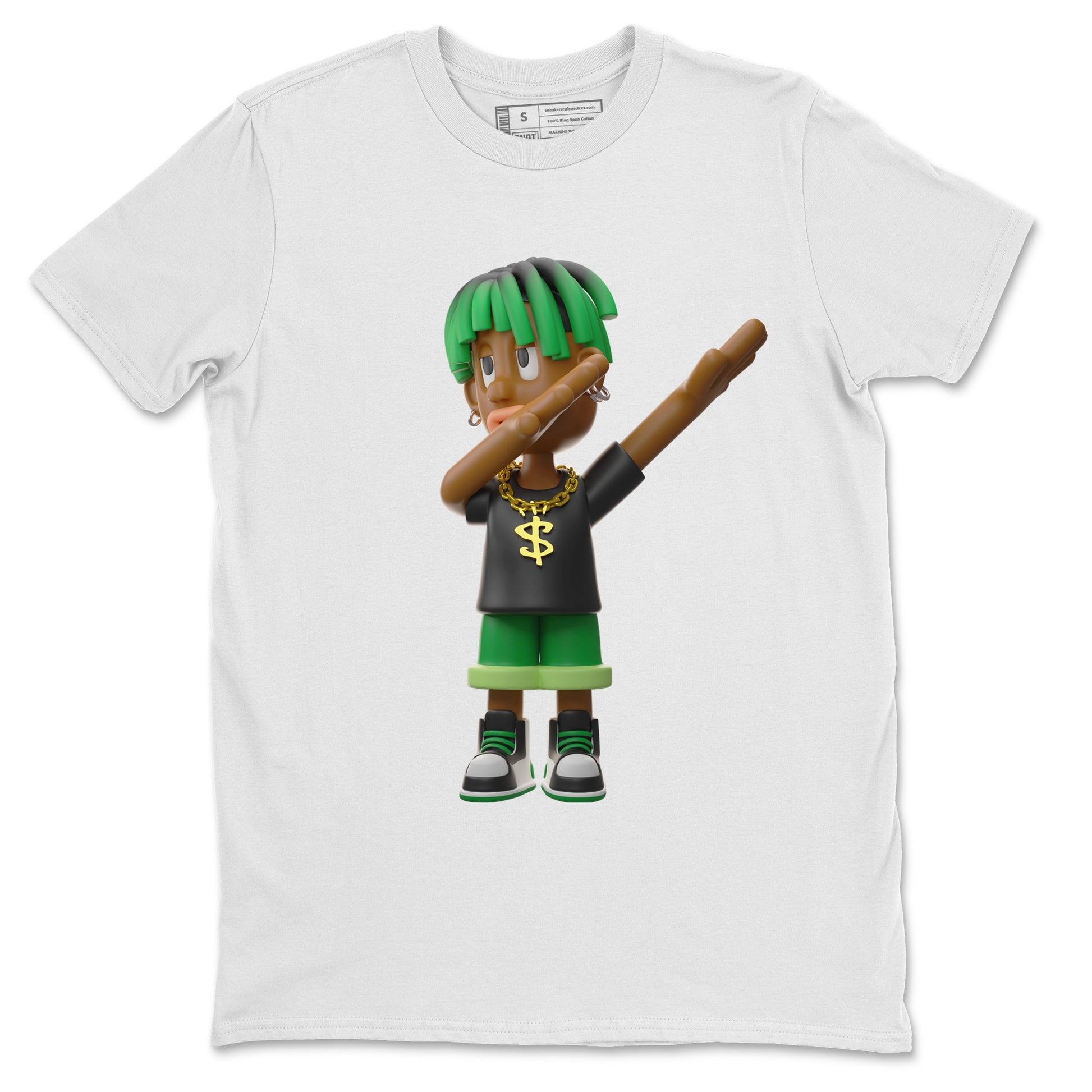 Air Jordan 1 Celtics Sneaker Match Tees Get'em Boy Sneaker Tees AJ1 High OG Lucky Green Sneaker Release Tees Unisex Shirts White 2