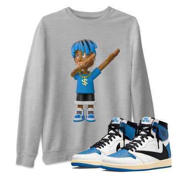 Air Jordan 1 Travis Scott Fragment Sneaker Match Tees Get'em Boy Sneaker Tees AJ1 OG High Travis Scott Fragment Sneaker Release Tees Unisex Shirts Heather Grey 1