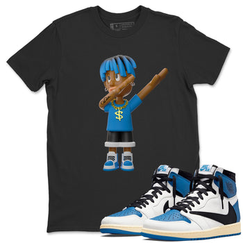 Air Jordan 1 Travis Scott Fragment Sneaker Match Tees Get'em Boy Sneaker Tees AJ1 OG High Travis Scott Fragment Sneaker Release Tees Unisex Shirts Black 1