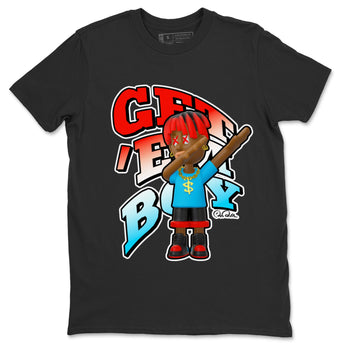 Air Jordan 1 UNC to Chicago Sneaker Match Tees Get'em Boy Sneaker Tees AJ1 UNC to Chicago Sneaker Release Tees Unisex Shirts Black 2