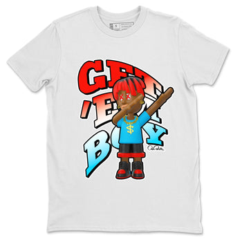 Air Jordan 1 UNC to Chicago Sneaker Match Tees Get'em Boy Sneaker Tees AJ1 UNC to Chicago Sneaker Release Tees Unisex Shirts White 2