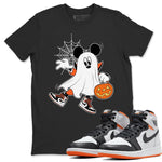 Jordan 1 Electro Orange unique Halloween sneaker tee Ghost Mouse Sneaker Tees Jordan 1 Electro Orange Sneaker Release Tees Unisex Shirts