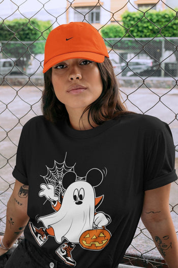Jordan 1 Electro Orange unique Halloween sneaker tee Ghost Mouse Sneaker Tees Jordan 1 Electro Orange Sneaker Release Tees Unisex Shirts