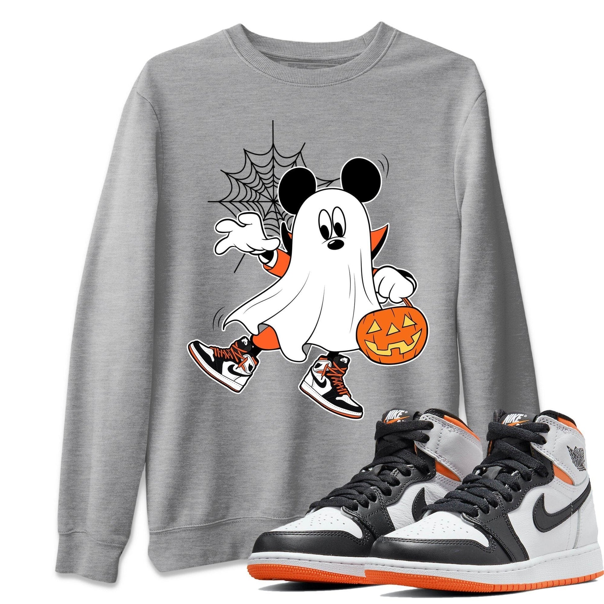 Jordan 1 Electro Orange unique Halloween sneaker tee Ghost Mouse Sneaker Tees Jordan 1 Electro Orange Sneaker Release Tees Unisex Shirts