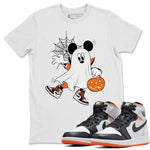Jordan 1 Electro Orange unique Halloween sneaker tee Ghost Mouse Sneaker Tees Jordan 1 Electro Orange Sneaker Release Tees Unisex Shirts