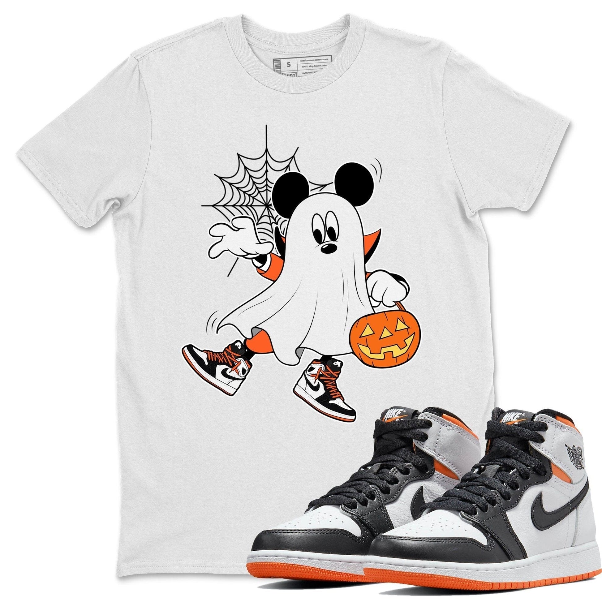 Jordan 1 Electro Orange unique Halloween sneaker tee Ghost Mouse Sneaker Tees Jordan 1 Electro Orange Sneaker Release Tees Unisex Shirts