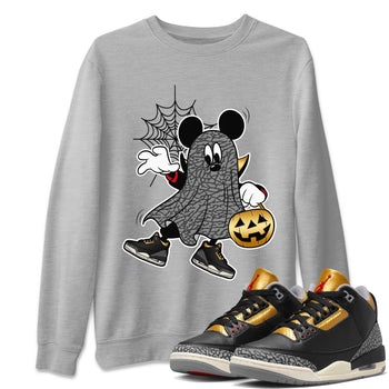 Jordan 3 Black Gold unique Halloween sneaker tee Ghost Mouse Sneaker Tees Jordan 3 Black Gold Sneaker Release Tees Unisex Shirts