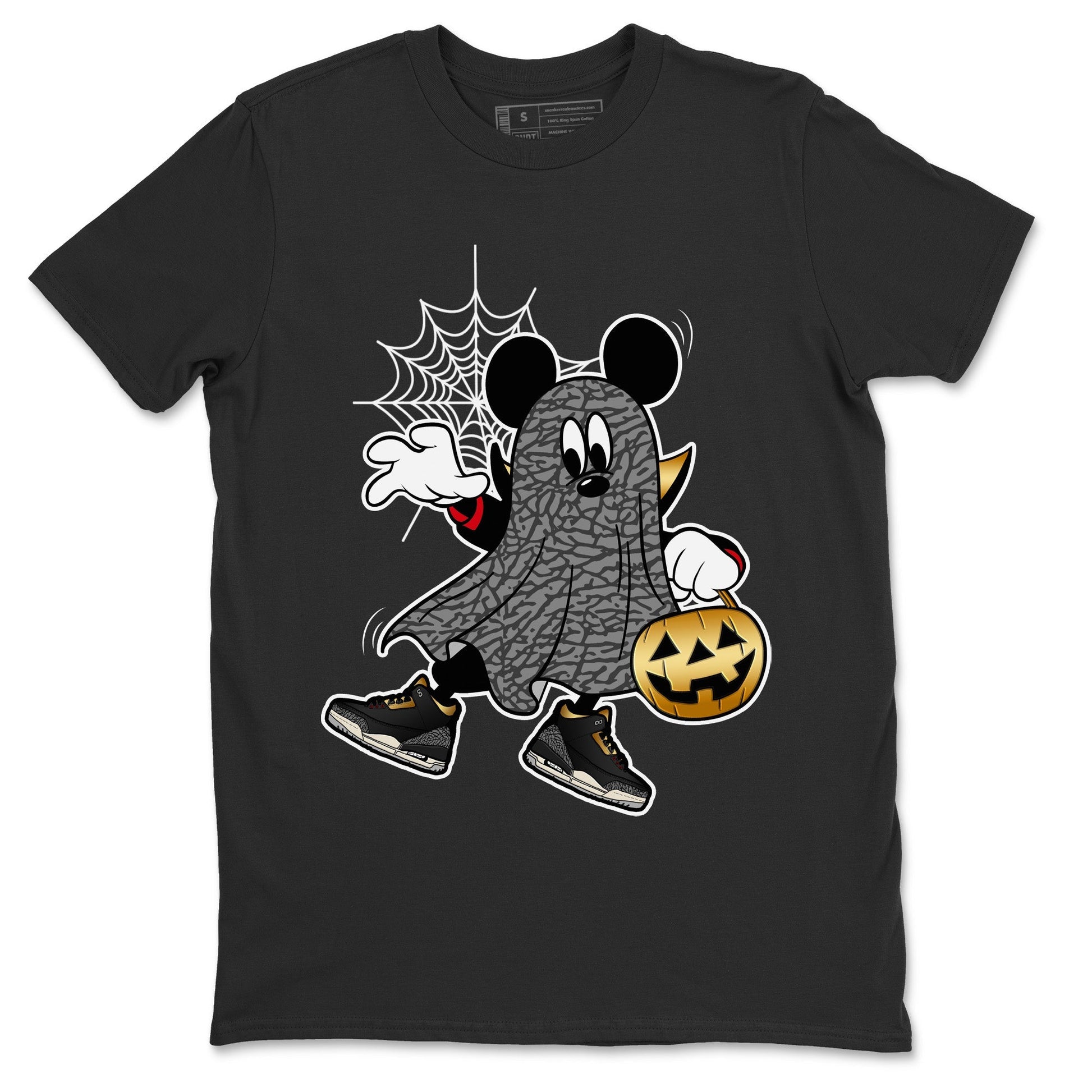 Jordan 3 Black Gold unique Halloween sneaker tee Ghost Mouse Sneaker Tees Jordan 3 Black Gold Sneaker Release Tees Unisex Shirts