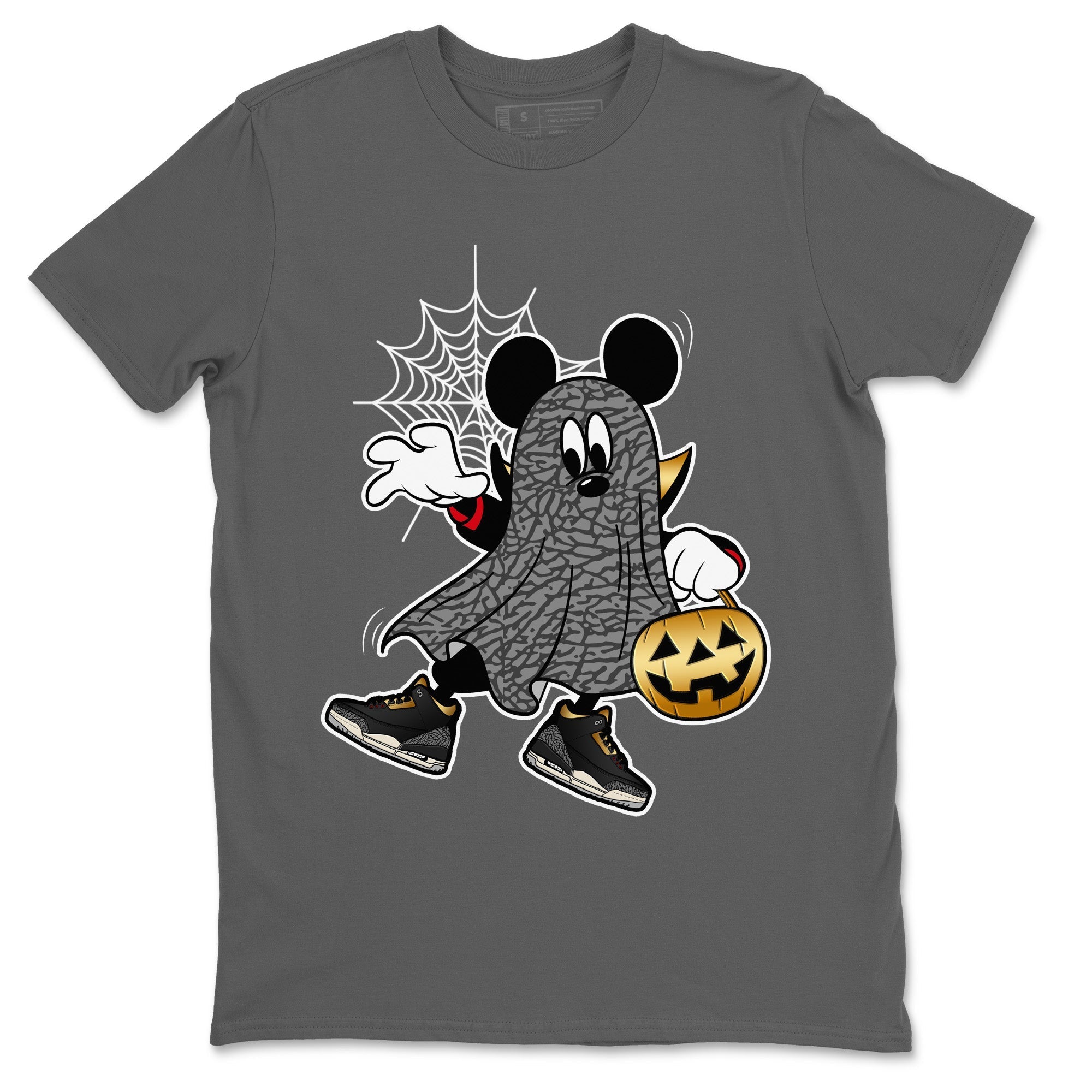 Jordan 3 Black Gold unique Halloween sneaker tee Ghost Mouse Sneaker Tees Jordan 3 Black Gold Sneaker Release Tees Unisex Shirts