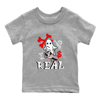 Air Jordan 1 University Red shirt to match jordans Ghost Skater sneaker tees Air Jordan 1 University Red SNRT Sneaker Tees Casual Crew Neck T-Shirt Baby Toddler Heather Grey 2 T-Shirt
