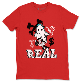 Air Jordan 1 University Red shirt to match jordans Ghost Skater sneaker tees Air Jordan 1 University Red SNRT Sneaker Tees Casual Crew Neck T-Shirt Unisex Red 2 T-Shirt