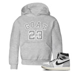 Jordan 1 White Cement Sneaker Match Tees Goat 23 Sneaker Tees Jordan 1 White Cement Sneaker Release Tees Kids Shirts