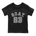 Jordan 1 White Cement Sneaker Match Tees Goat 23 Sneaker Tees Jordan 1 White Cement Sneaker Release Tees Kids Shirts
