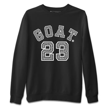 Jordan 1 White Cement Sneaker Match Tees Goat 23 Sneaker Tees Jordan 1 White Cement Sneaker Release Tees Unisex Shirts