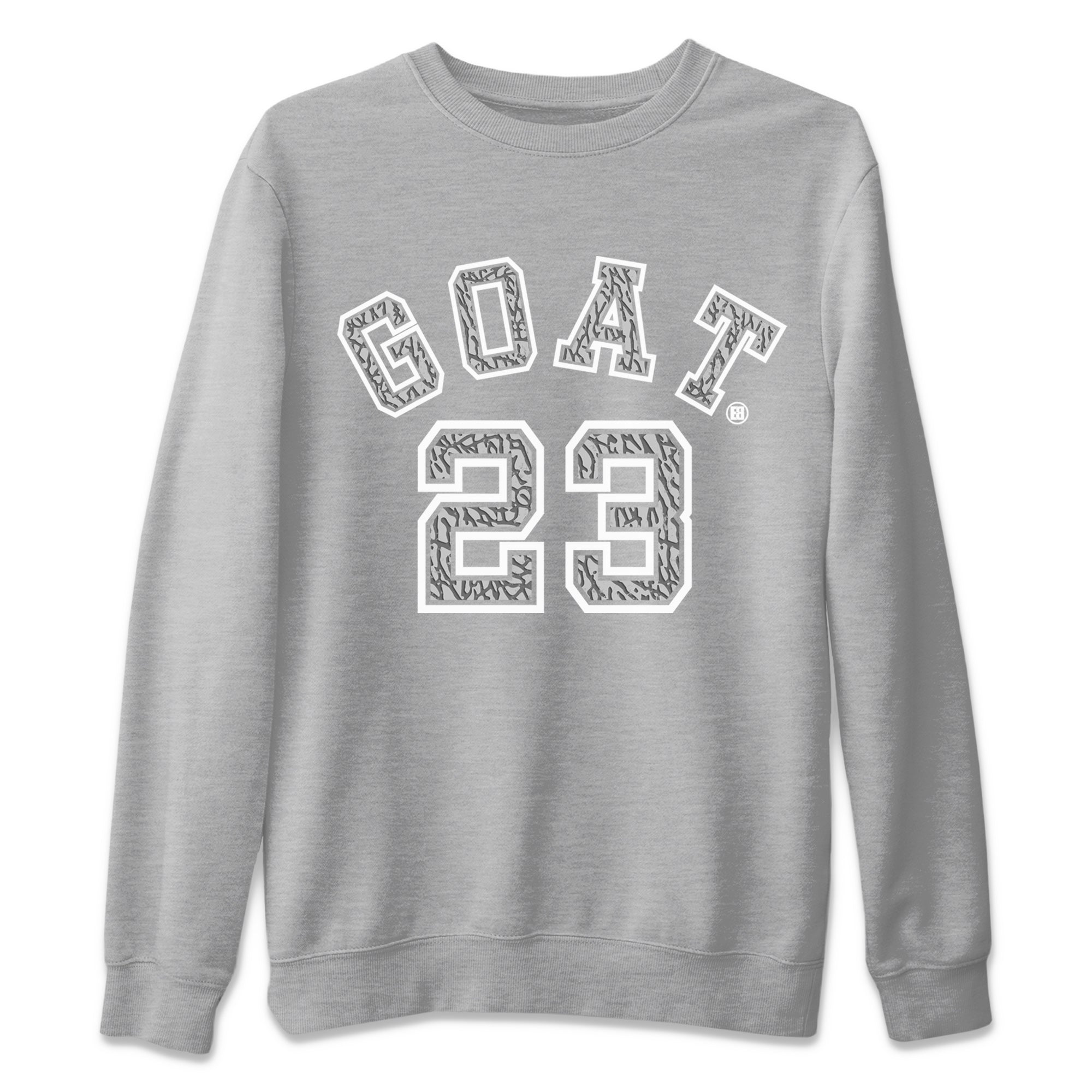 Jordan 1 White Cement Sneaker Match Tees Goat 23 Sneaker Tees Jordan 1 White Cement Sneaker Release Tees Unisex Shirts