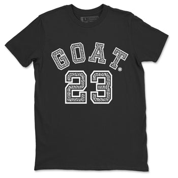 Jordan 1 White Cement Sneaker Match Tees Goat 23 Sneaker Tees Jordan 1 White Cement Sneaker Release Tees Unisex Shirts