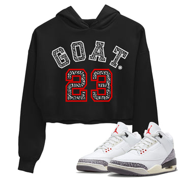 Air Jordan 3 White Cement Sneaker Match Tees Goat 23 Sneaker Tees Air Jordan 3 Retro White Cement Sneaker Release Tees Women's Shirts Black 1