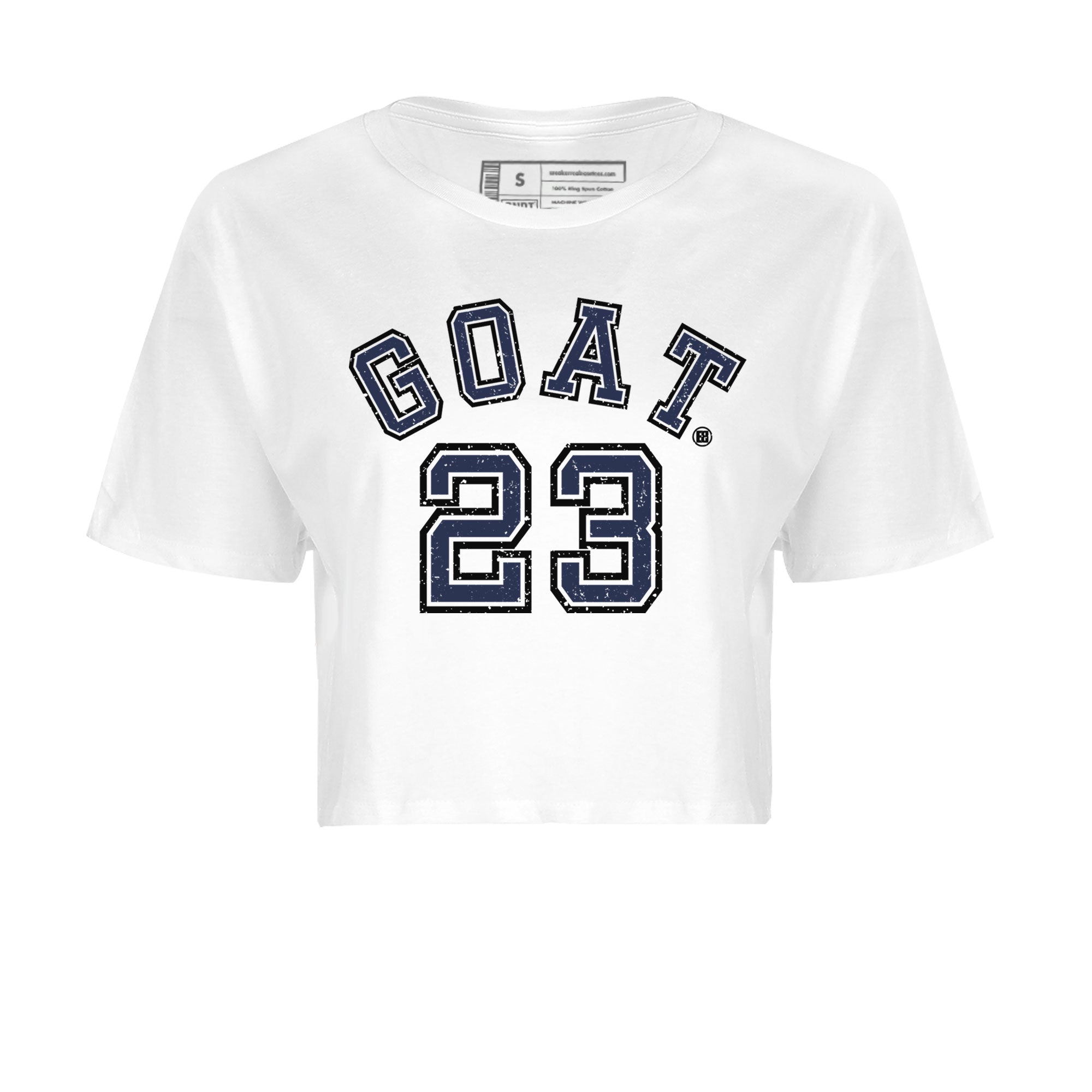 Air Jordan 5 Georgetown Sneaker Match Tees Goat 23 Sneaker Tees 5 Georgetown SNRT Sneaker Release Tees Navy 5s Women's Shirts White 2
