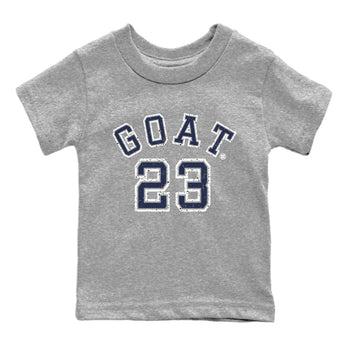 Air Jordan 5 Georgetown Sneaker Match Tees Goat 23 Sneaker Tees 5 Georgetown SNRT Sneaker Release Tees Navy 5s Kids Shirts Heather Grey 2