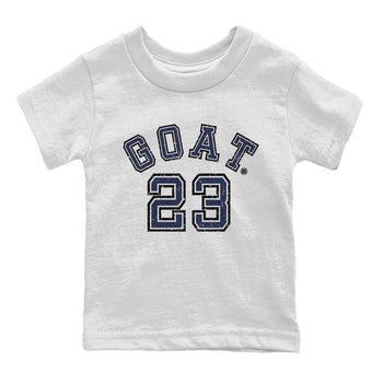 Air Jordan 5 Georgetown Sneaker Match Tees Goat 23 Sneaker Tees 5 Georgetown SNRT Sneaker Release Tees Navy 5s Kids Shirts White 2