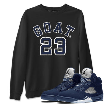 Air Jordan 5 Georgetown Sneaker Match Tees Goat 23 Sneaker Tees 5 Georgetown SNRT Sneaker Release Tees Navy 5s Unisex Shirts Black 1