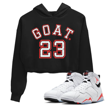 Air Jordan 7 White Infrared Sneaker Match Tees Goat 23 Sneaker Tees 7s White Infrared SNRT Sneaker Release Tees Women's Shirts Black 1