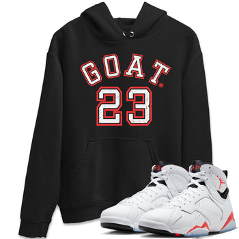 Air Jordan 7 White Infrared Sneaker Match Tees Goat 23 Sneaker Tees 7s White Infrared SNRT Sneaker Release Tees Unisex Shirts Black 1
