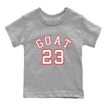 Air Jordan 7 White Infrared Sneaker Match Tees Goat 23 Sneaker Tees 7s White Infrared SNRT Sneaker Release Tees Kids Shirts Heather Grey 2
