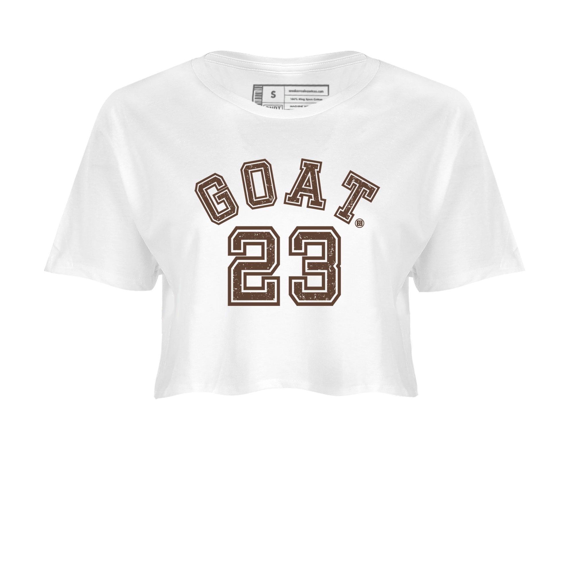 Dunk Low WMNS Cacao Wow sneaker shirt to match jordans Goat 23 sneaker tees Dunk Cacao Wow SNRT Sneaker Release Tees White 2 Crop T-Shirt