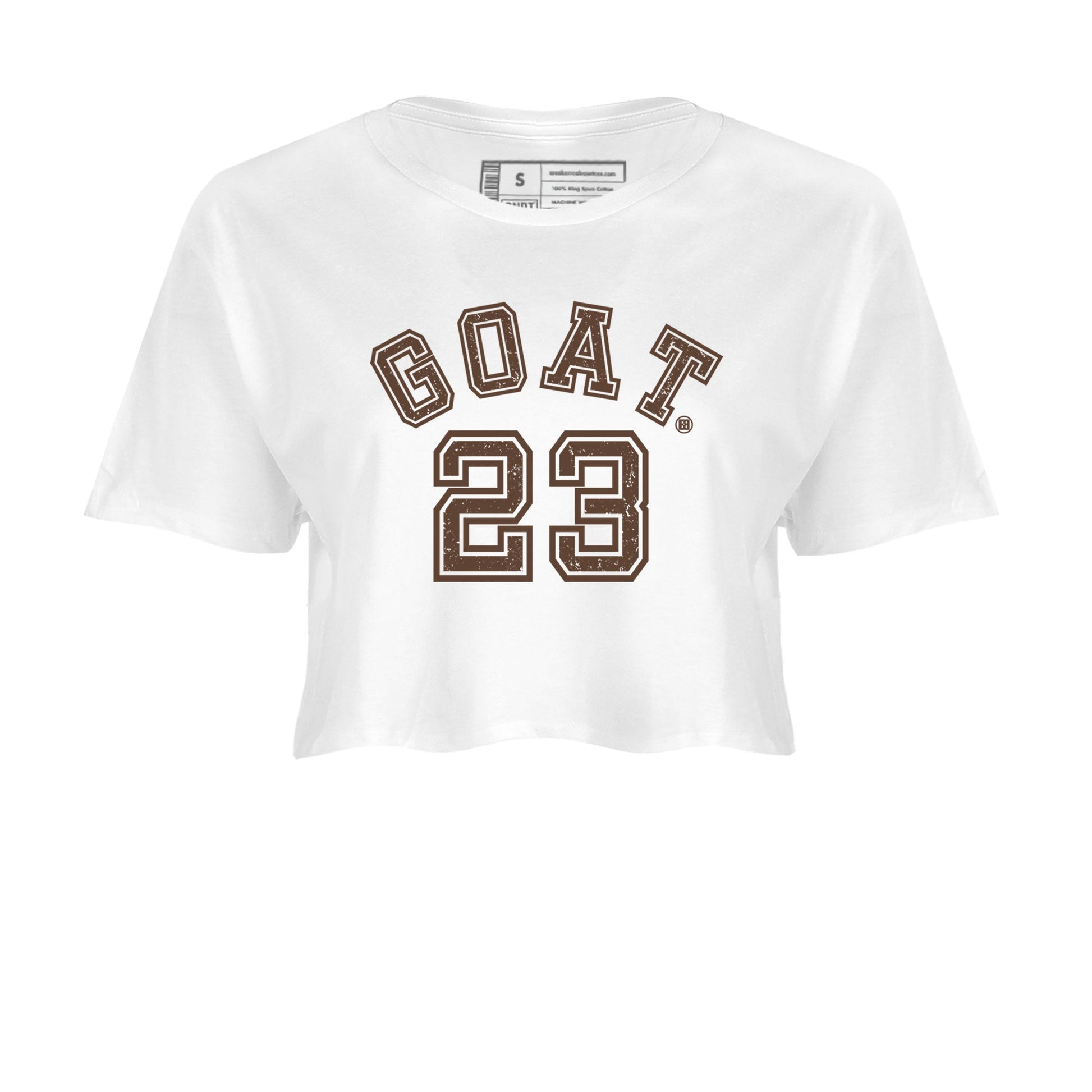 Dunk Low WMNS Cacao Wow sneaker shirt to match jordans Goat 23 sneaker tees Dunk Cacao Wow SNRT Sneaker Release Tees White 2 Crop T-Shirt