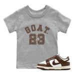 Dunk Low WMNS Cacao Wow sneaker shirt to match jordans Goat 23 sneaker tees Dunk Cacao Wow SNRT Sneaker Release Tees Baby Toddler Heather Grey 1 T-Shirt