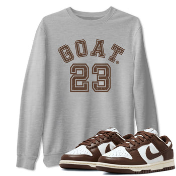 Dunk Low WMNS Cacao Wow sneaker shirt to match jordans Goat 23 sneaker tees Dunk Cacao Wow SNRT Sneaker Tees Crew Neck Unisex Cotton Sneaker T-Shirt Heather Grey 1 T-Shirt