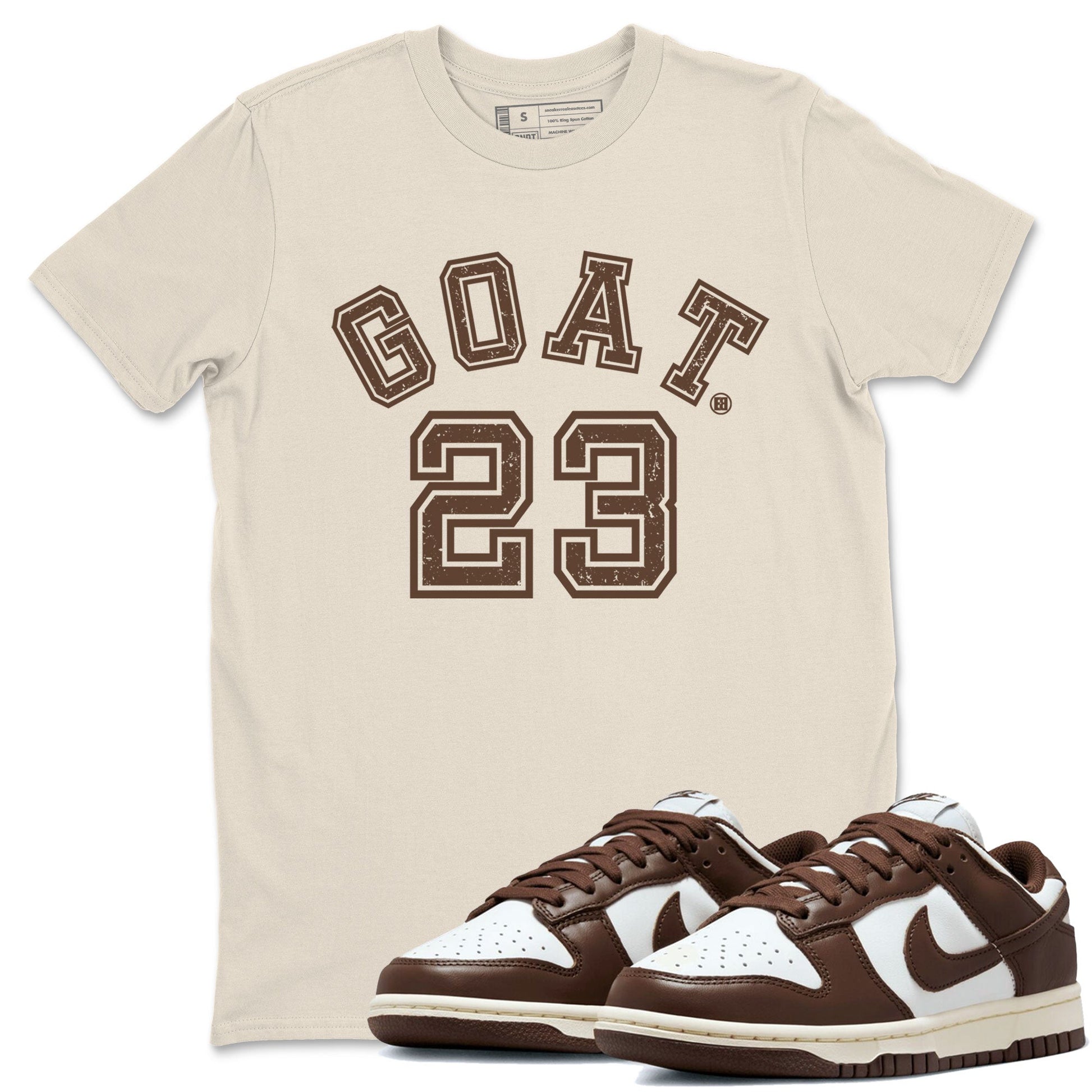 Dunk Low WMNS Cacao Wow sneaker shirt to match jordans Goat 23 sneaker tees Dunk Cacao Wow SNRT Sneaker Tees Crew Neck Unisex Cotton Sneaker T-Shirt Natural 1 T-Shirt