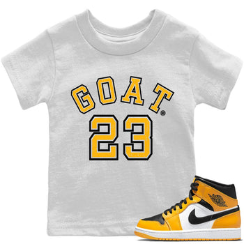 Jordan 1 Yellow Toe Sneaker Match Tees Goat 23 Sneaker Tees Jordan 1 Yellow Toe Sneaker Release Tees Kids Shirts