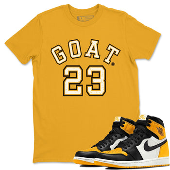 Jordan 1 Yellow Toe Sneaker Match Tees Goat 23 Sneaker Tees Jordan 1 Yellow Toe Sneaker Release Tees Unisex Shirts