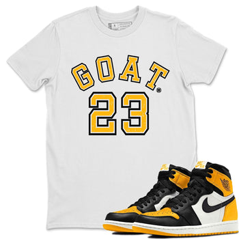 Jordan 1 Yellow Toe Sneaker Match Tees Goat 23 Sneaker Tees Jordan 1 Yellow Toe Sneaker Release Tees Unisex Shirts