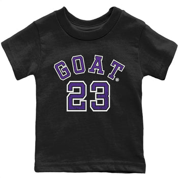 Jordan 13 Court Purple Sneaker Match Tees Goat 23 Sneaker Tees Jordan 13 Court Purple Sneaker Release Tees Kids Shirts