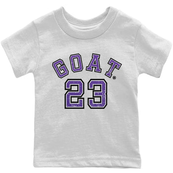 Jordan 13 Court Purple Sneaker Match Tees Goat 23 Sneaker Tees Jordan 13 Court Purple Sneaker Release Tees Kids Shirts
