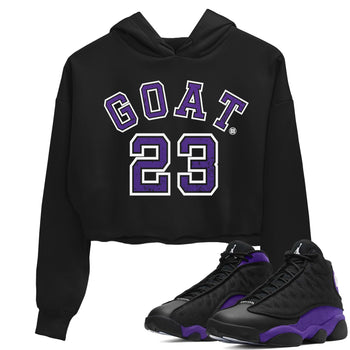 Jordan 13 Court Purple Sneaker Match Tees Goat 23 Sneaker Tees Jordan 13 Court Purple Sneaker Release Tees Women's Shirts