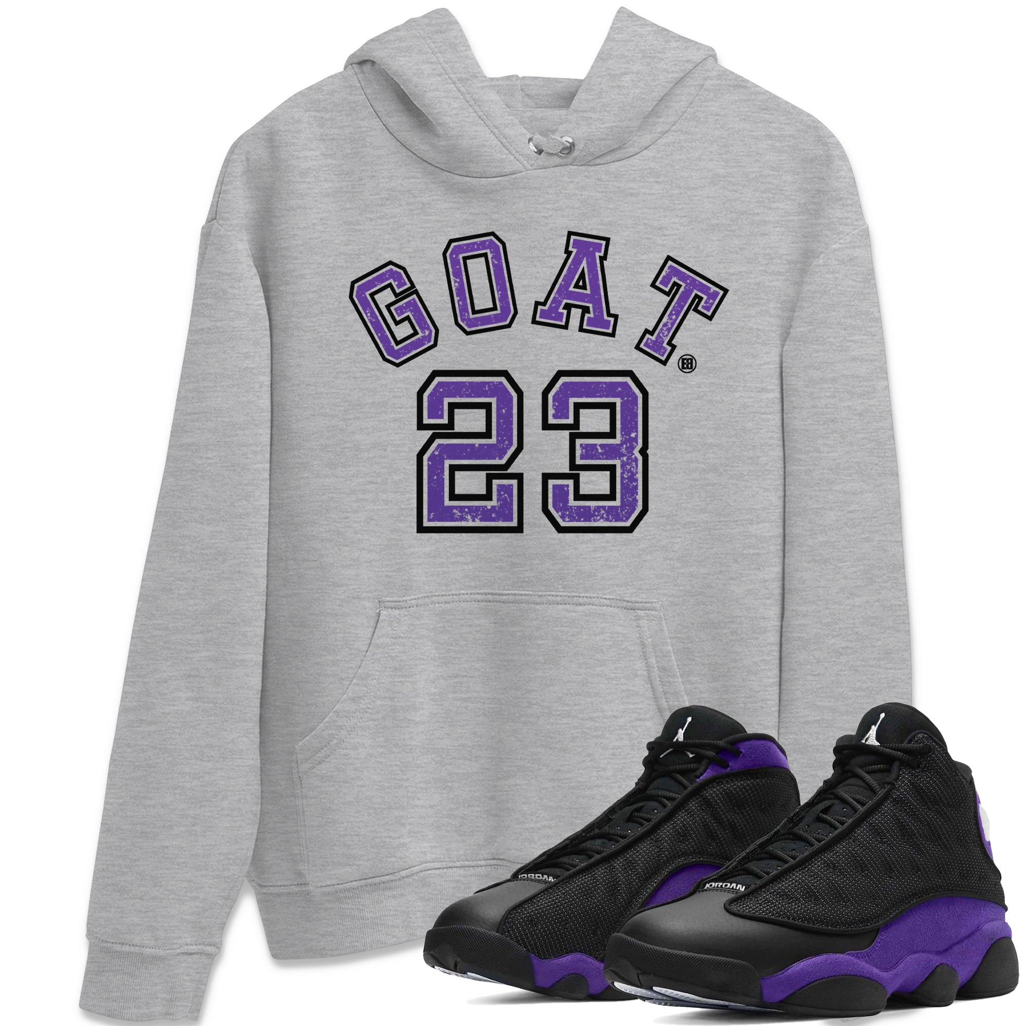 Jordan 13 Court Purple Sneaker Match Tees Goat 23 Sneaker Tees Jordan 13 Court Purple Sneaker Release Tees Unisex Shirts