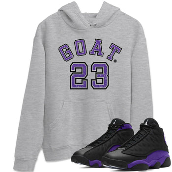 Jordan 13 Court Purple Sneaker Match Tees Goat 23 Sneaker Tees Jordan 13 Court Purple Sneaker Release Tees Unisex Shirts