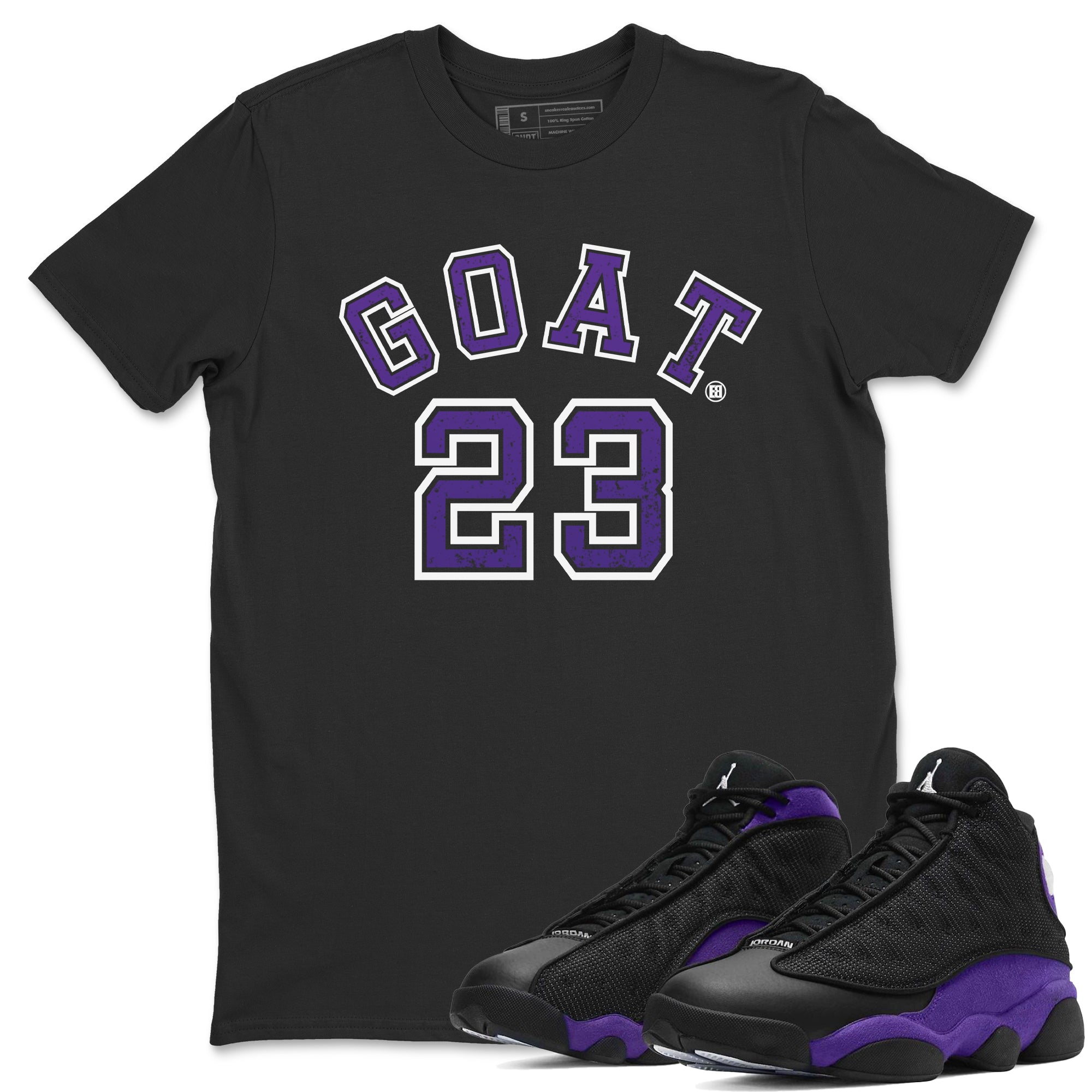 Jordan 13 Court Purple Sneaker Match Tees Goat 23 Sneaker Tees Jordan 13 Court Purple Sneaker Release Tees Unisex Shirts