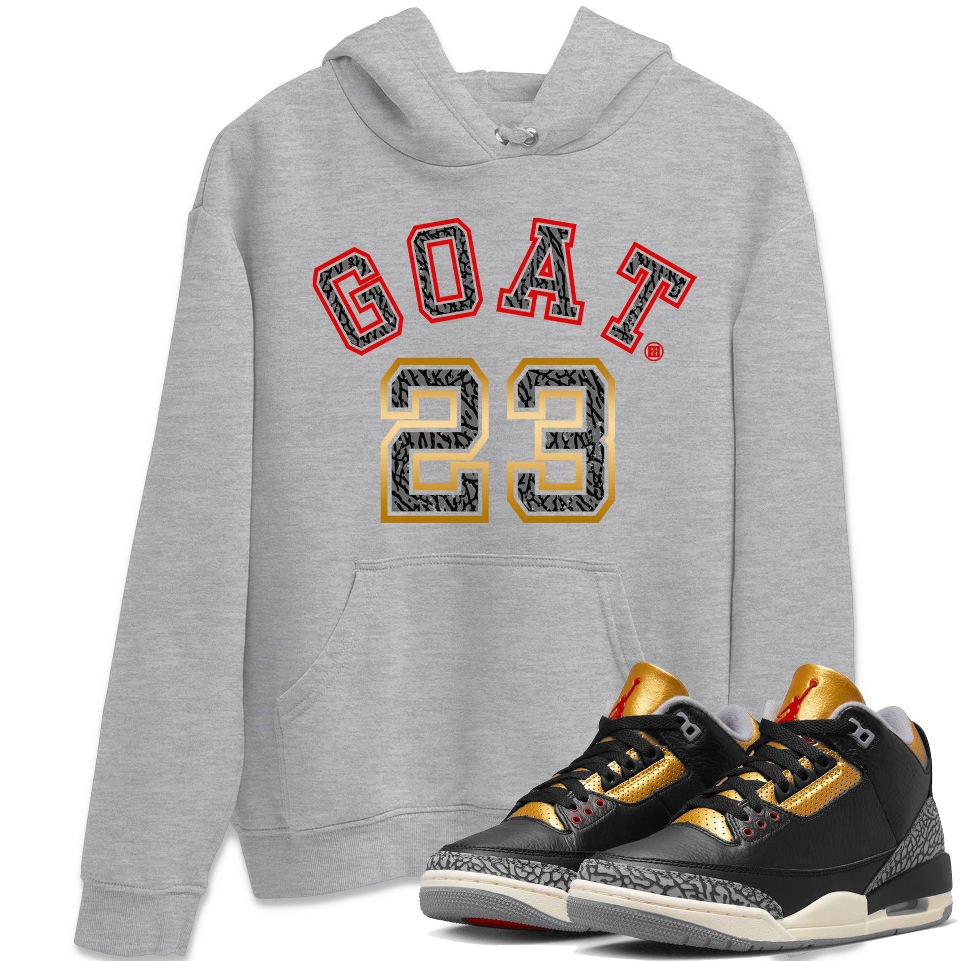 Jordan 3 Black Gold Sneaker Match Tees Goat 23 Sneaker Tees Jordan 3 Black Gold Sneaker Release Tees Unisex Shirts