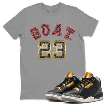 Jordan 3 Black Gold Sneaker Match Tees Goat 23 Sneaker Tees Jordan 3 Black Gold Sneaker Release Tees Unisex Shirts