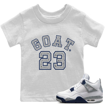 Jordan 4 Midnight Navy Sneaker Match Tees Goat 23 Sneaker Tees Jordan 4 Midnight Navy Sneaker Release Tees Kids Shirts