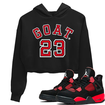 Jordan 4 Red Thunder Sneaker Match Tees Goat 23 Sneaker Tees Jordan 4 Red Thunder Sneaker Release Tees Women's Shirts