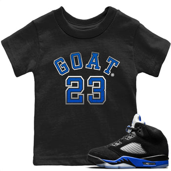 Jordan 5 Racer Blue Sneaker Match Tees Goat 23 Sneaker Tees Jordan 5 Racer Blue Sneaker Release Tees Kids Shirts